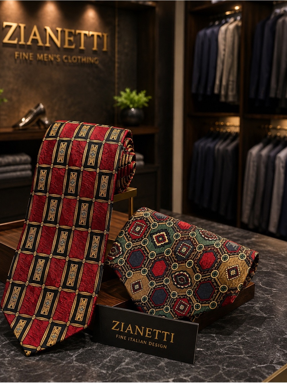 ZIANETTI | 2 Bundle Luxe Neckties NWOT